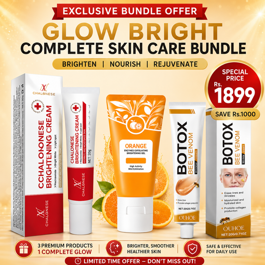 3 in 1 Glow Bright Complete Skin Care Bundle - Limited Time Bundle Offer