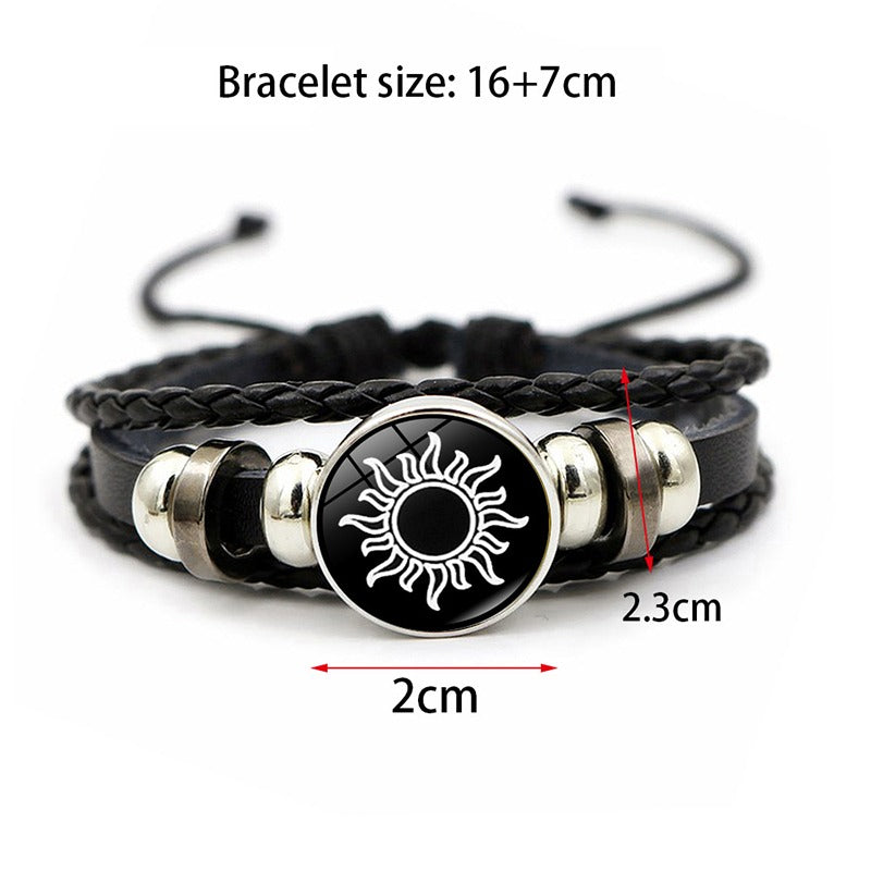 2Pcs Luminous Couple Bracelets Sun Moon